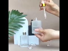 Bottiglia per gocciolante di olio essenziale 30 ml 50 ml nero ghiacciato quadrato