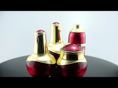 50g 50ml 120ml Confezione cosmetica di lusso Vetro rosso Lozione acrilica Essenza Crema Faccia Vaso